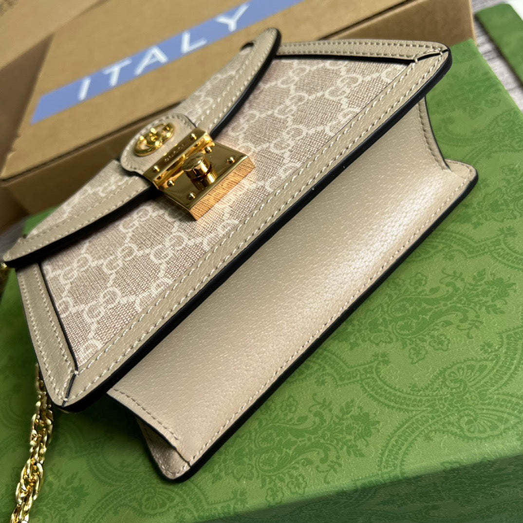 gg Ophidia gg Mini Shoulder Bag Beige For Women, Women’s Bags 6.9in/18cm gg 696180 UULAG 9682