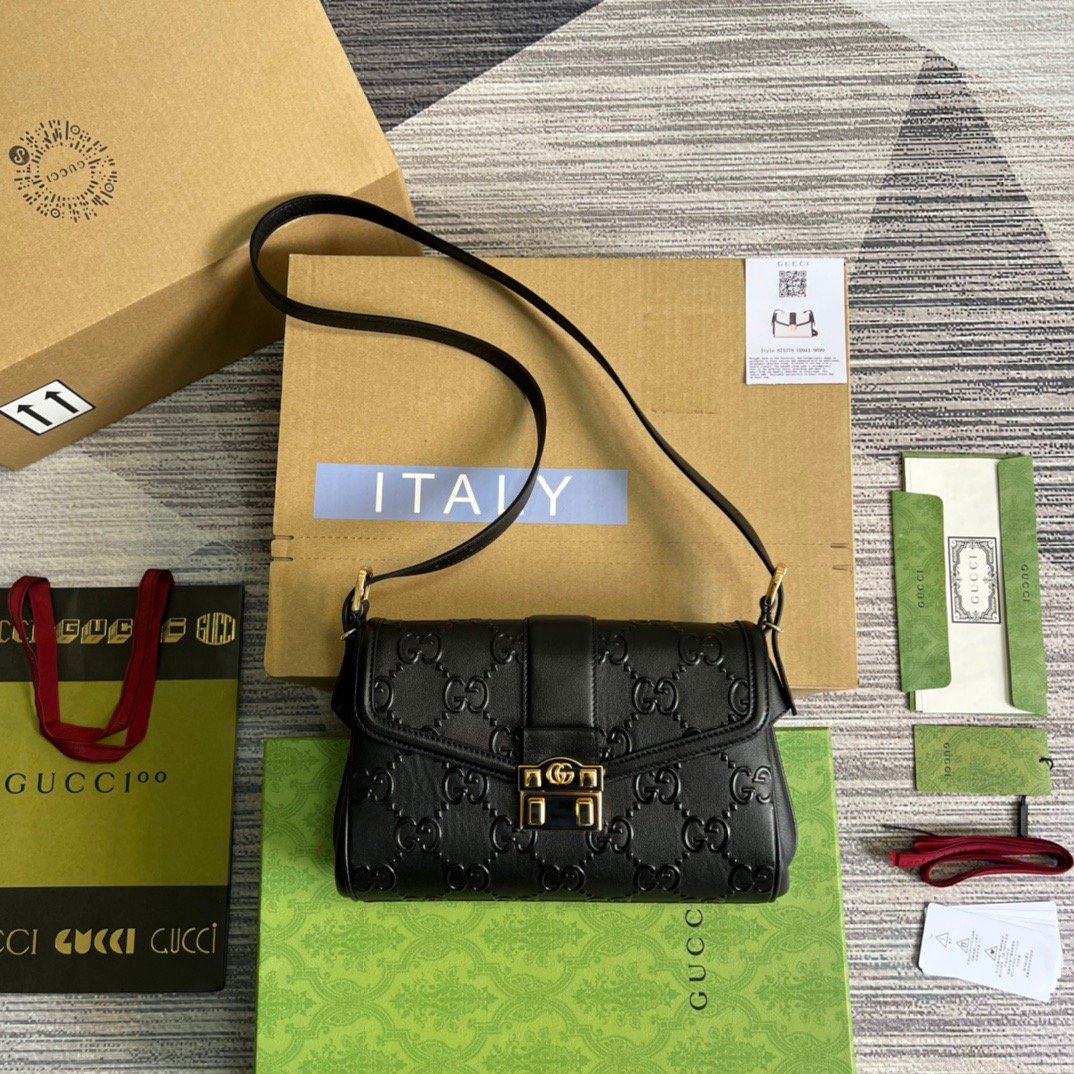gg Small gg Top Handle Bag Black For Women, Women’s Bags 17.7in/19cm gg 675791 UD9AG 1000