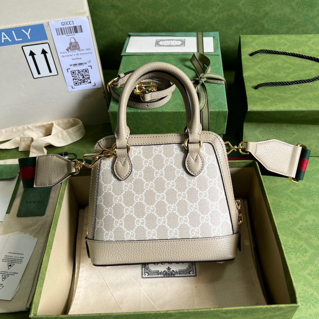 gg Horsebit 1955 gg Mini Bag Beige For Women, Women’s Bags 7.9in/20cm gg 677212 UULAG 9682