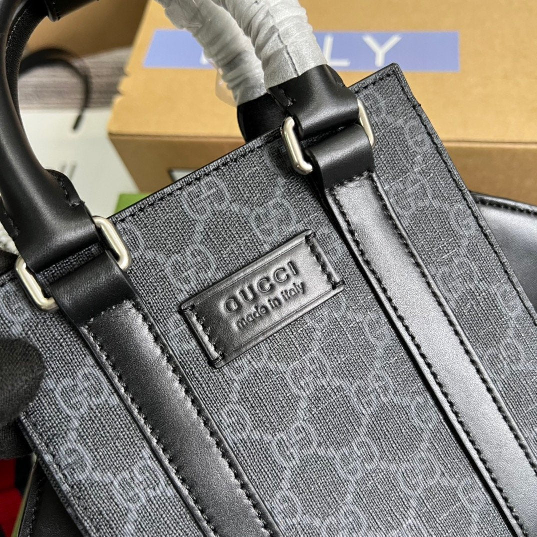 gg Supreme Mini Tote Bag Black gg Supreme Canvas For Women 7.9in/20cm gg 696010 K5RLN 1095