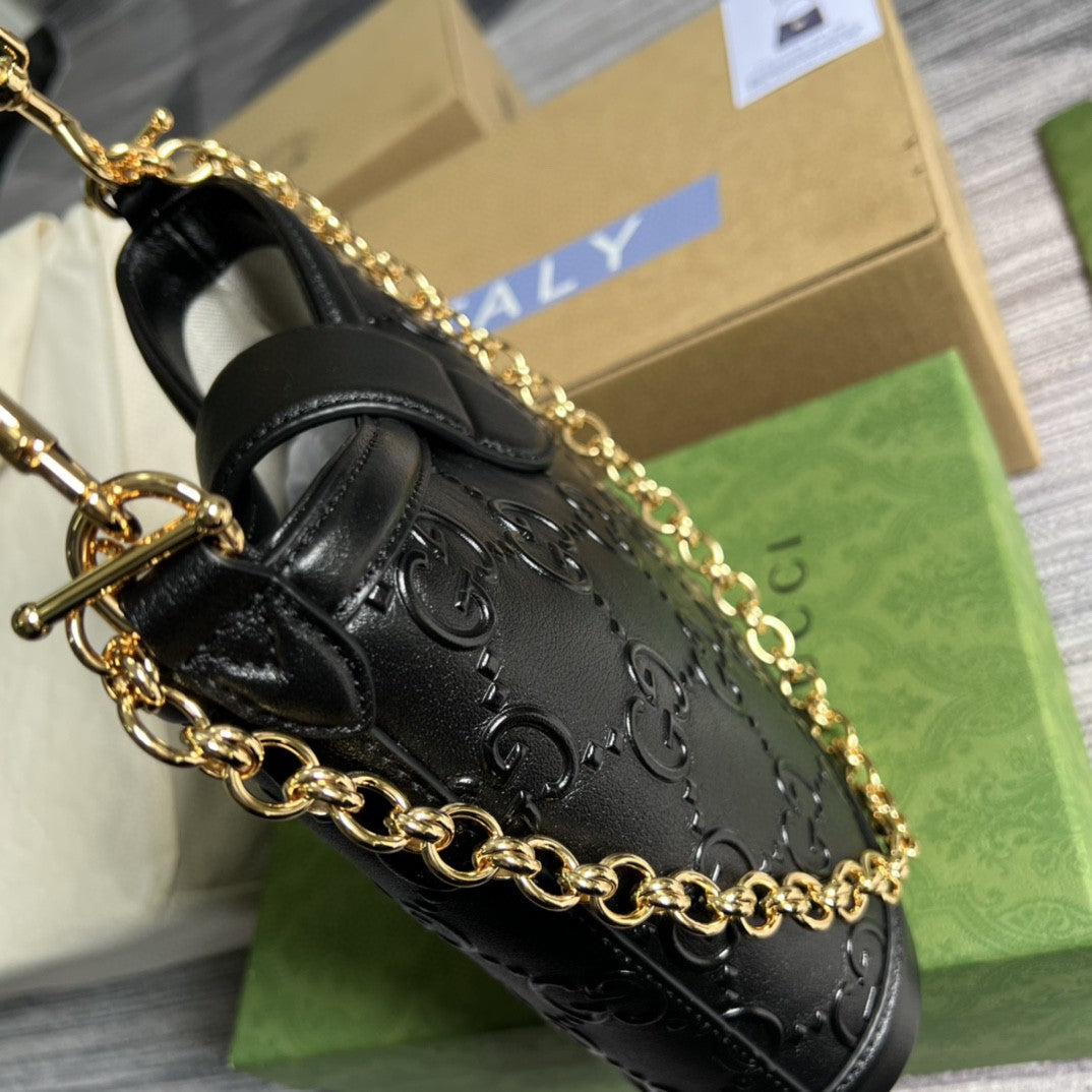 gg Small gg Shoulder Bag gg Rhombi Motif Black For Women, Women’s Handbags 9.8in/25cm gg 675788 UD9AG 1000