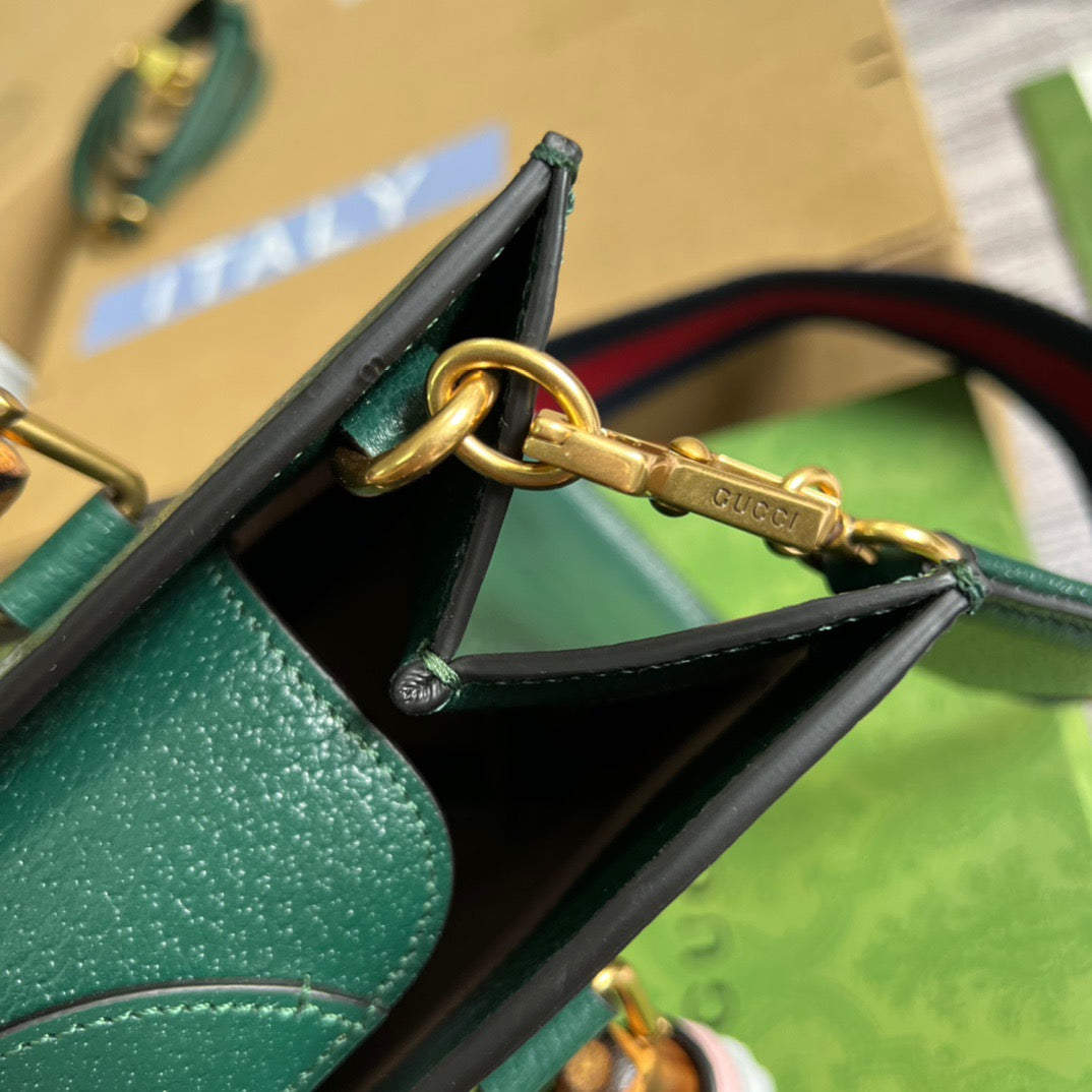 gg Diana Small Tote Bag Green For Women, Women’s Bags 11in/27cm gg 
