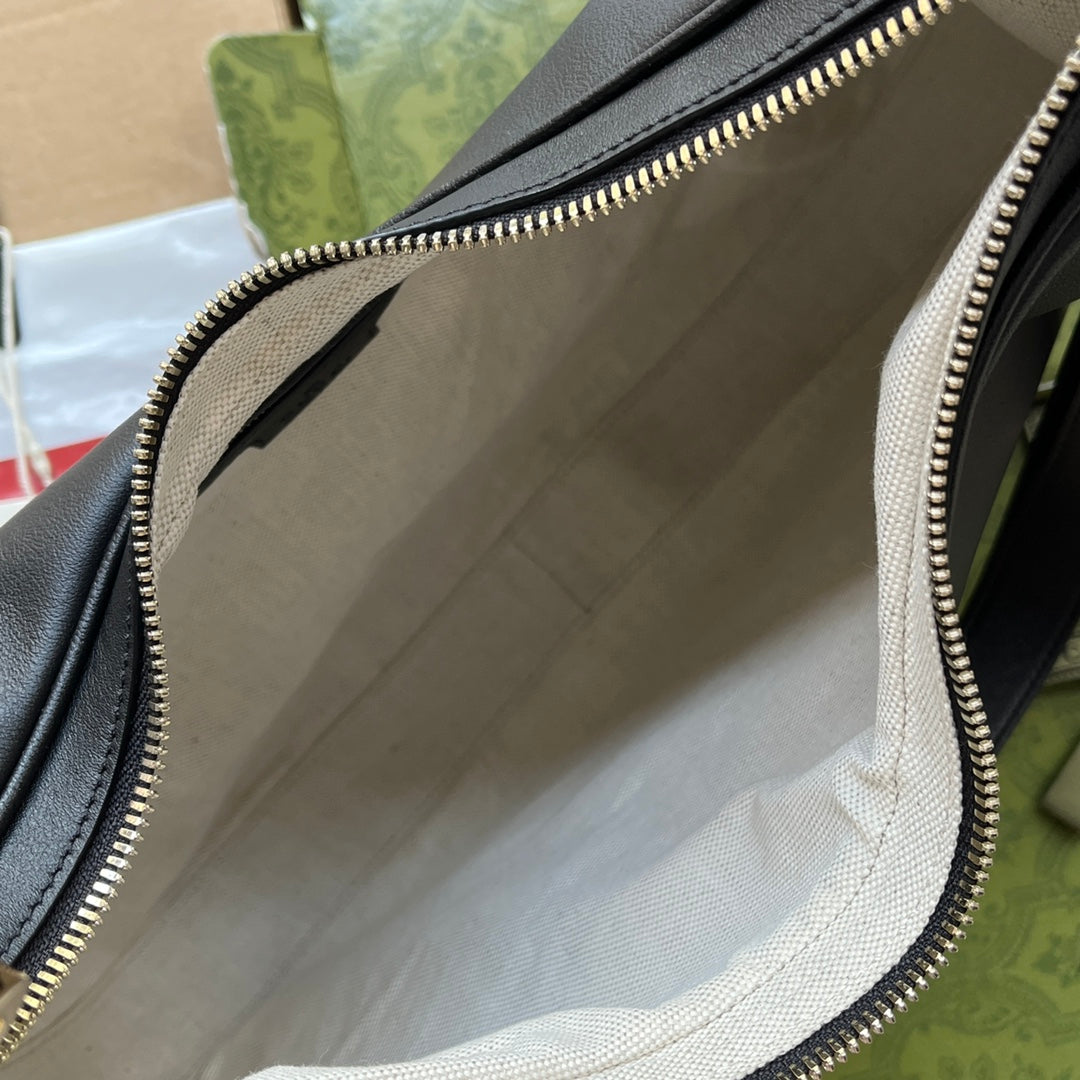 gg Atache Large Shoulder Bag Black For Women, Women’s Bags 13.8in/35cm gg 702823 UXWBG 1037