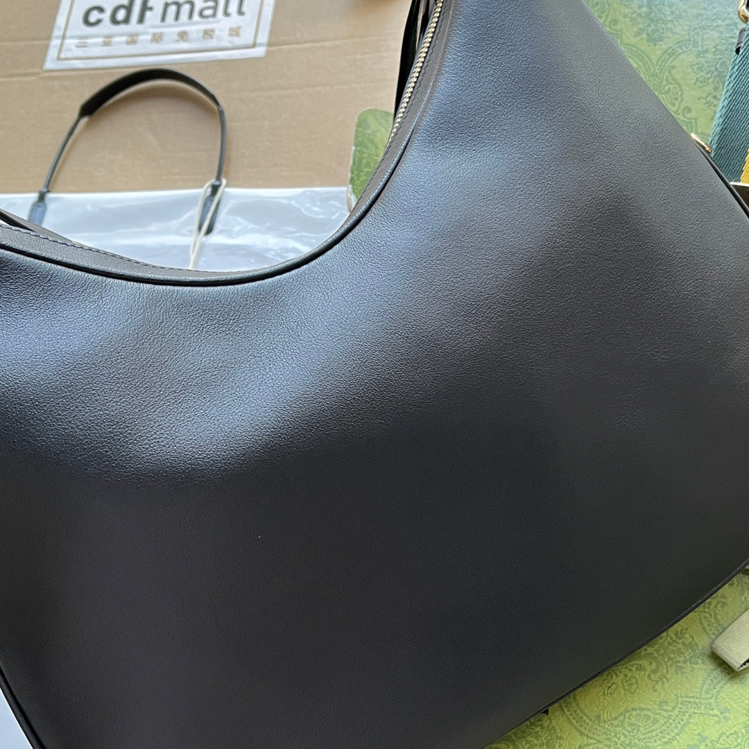 gg Atache Large Shoulder Bag Black For Women, Women’s Bags 13.8in/35cm gg 702823 UXWBG 1037