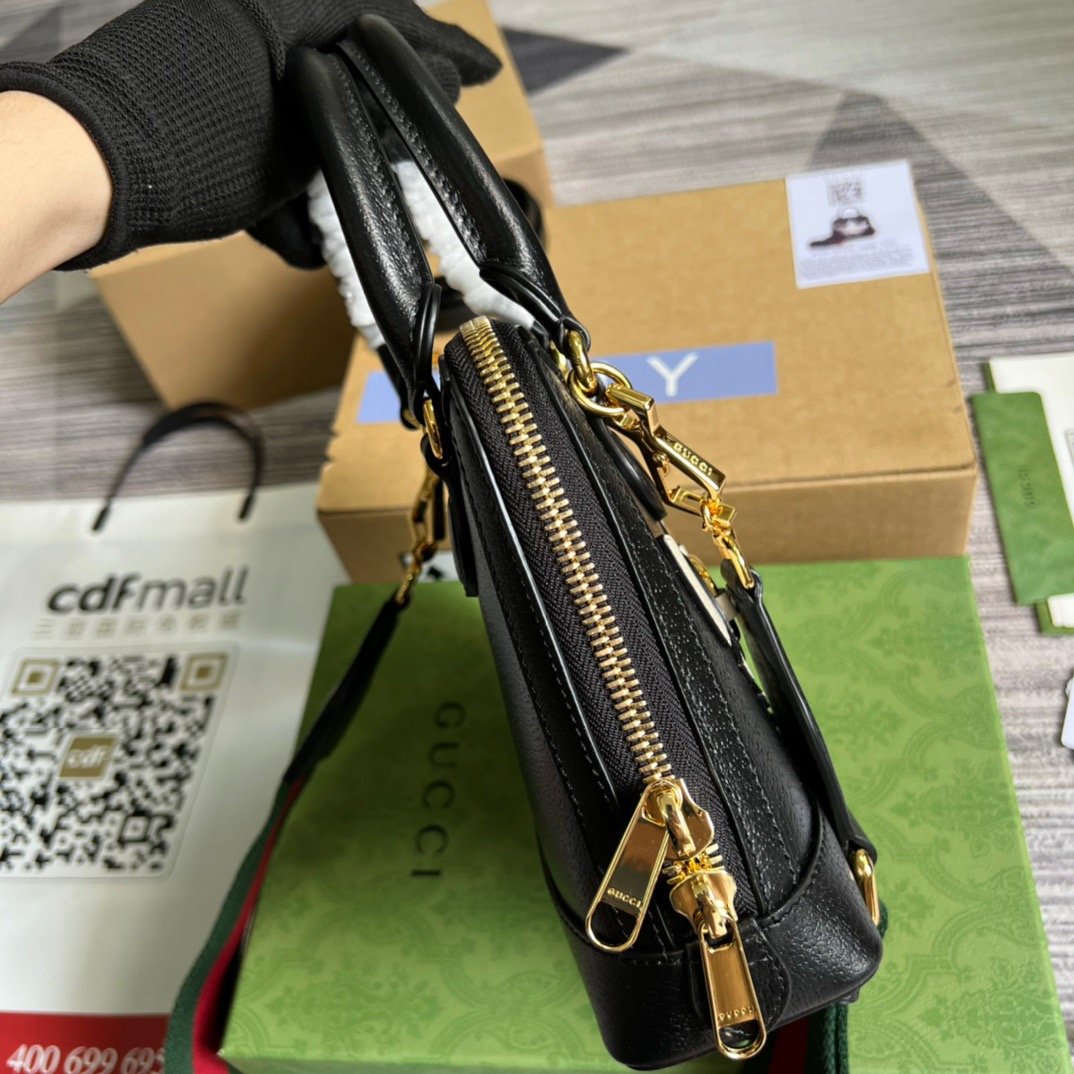 gg x Adidas Horsebit 1955 Mini Bag Black For Women, Women’s Bags 7.9in/20cm gg 677212 U3ZDG 8726