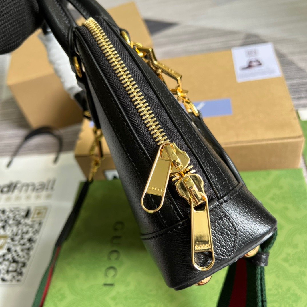 gg x Adidas Horsebit 1955 Mini Bag Black For Women, Women’s Bags 7.9in/20cm gg 677212 U3ZDG 8726