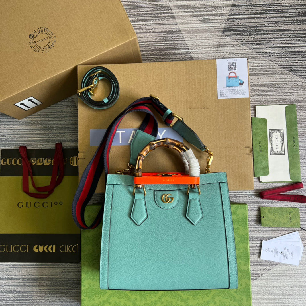 gg Diana Small Tote Bag Light Blue For Women, Women’s Bags 11in/27cm gg