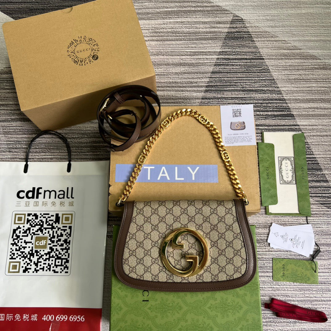 gg Blondie Shoulder Bag Beige For Women, Women’s Bags 11in/28cm gg 699268 K9GSG 8358