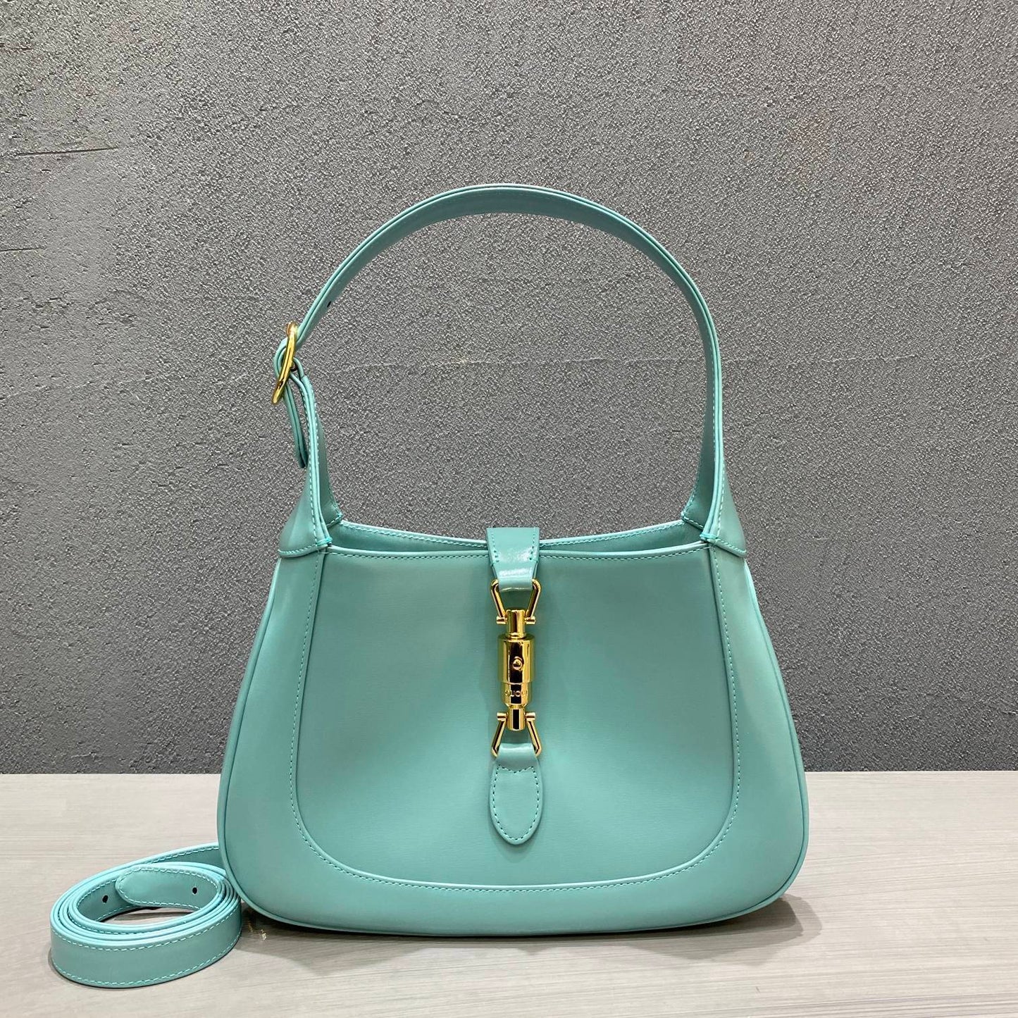 gg Jackie 1961 Small Shoulder Bag Light Blue For Women 10.8in/27.4cm gg 636709 10O0G 4933