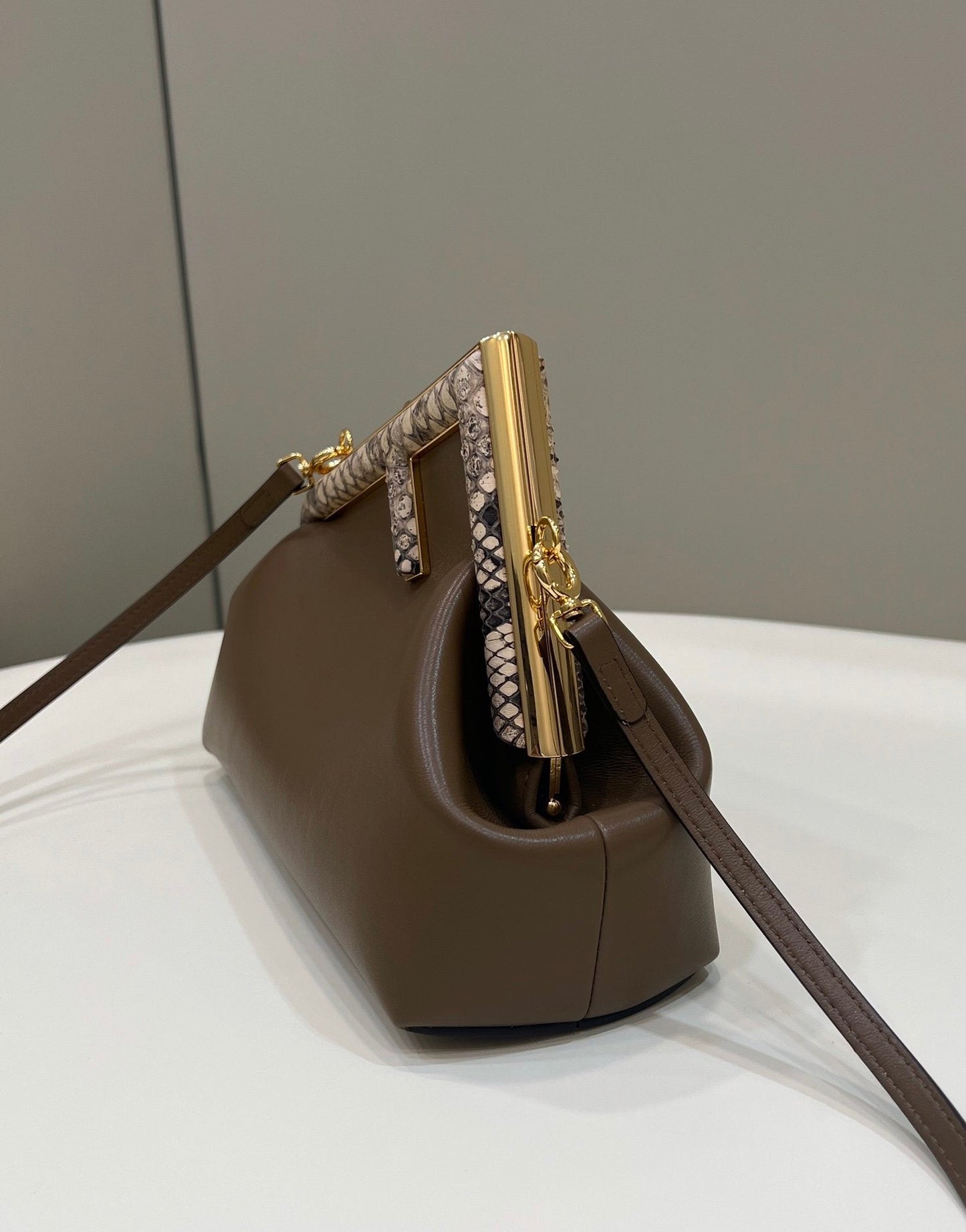 FI First Small Dark Brown For Women, HandBags, Shoulder And Crossbody Bags 10.2in/26cm FF 8BP129