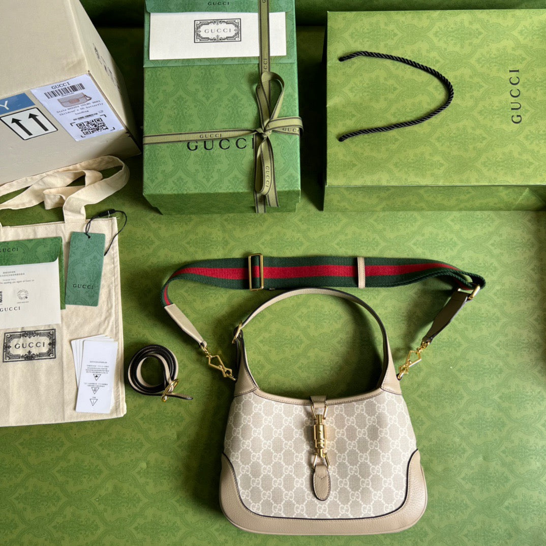 gg Jackie 1961 Small gg Shoulder Bag Beige For Women, Women’s Bags 11in/28cm gg 678843 UULAG 9682