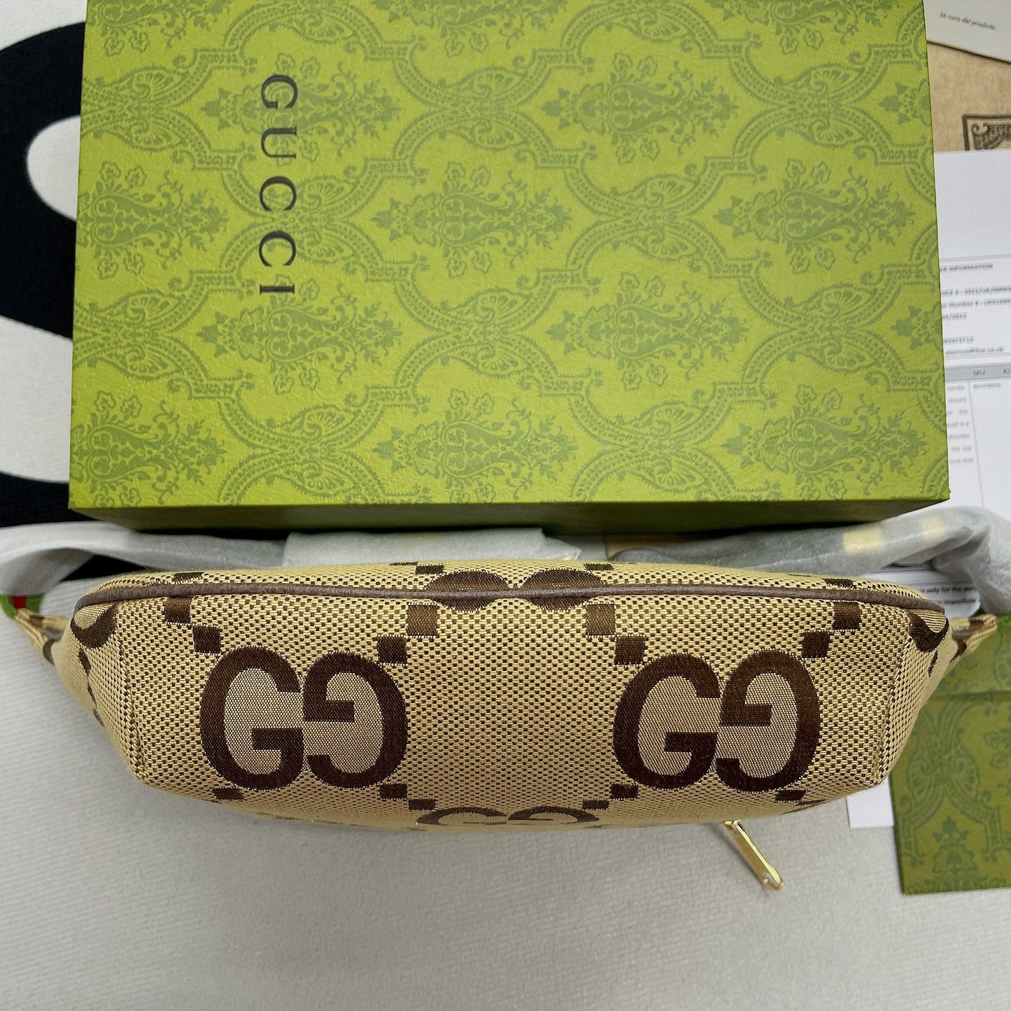 gg Jumbo gg Belt Bag Camel And Ebony Jumbo gg Canvas For Women 15.3in/39cm gg 696031 UKMDG 2570
