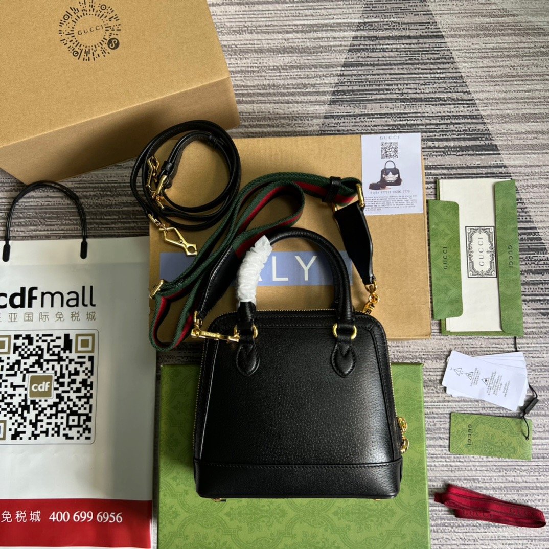 gg x Adidas Horsebit 1955 Mini Bag Black For Women, Women’s Bags 7.9in/20cm gg 677212 U3ZDG 8726