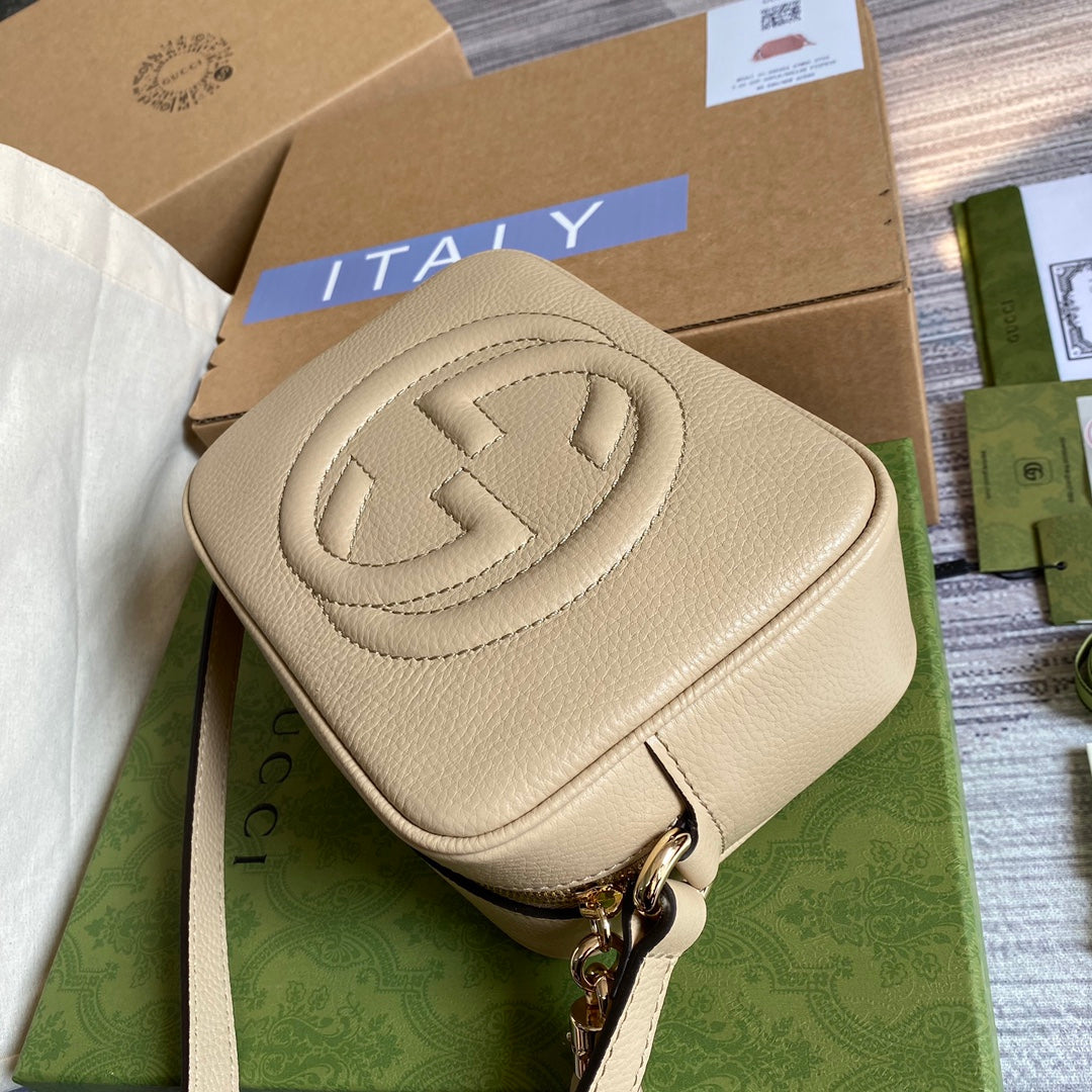 gg Soho Small Disco Bag Beige For Women, Women’s Bags, Shoulder And Crossbody Bags 8in/21cm gg 308364