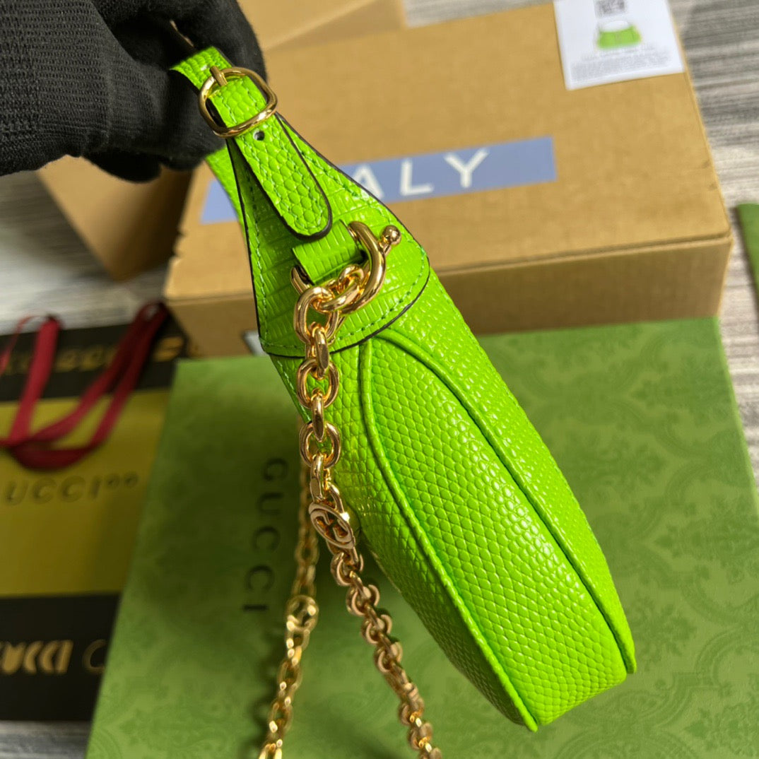 gg Jackie 1961 Lizard Mini Bag Yellow For Women, Women’s Bags 7.5in/19cm gg 
