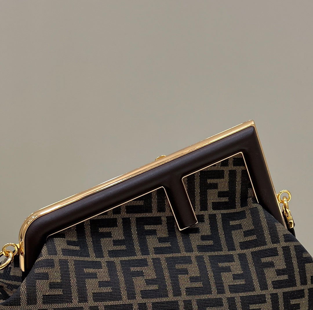 FI First Small Brown Canvas For Women, HandBags, Shoulder And Crossbody Bags 10.2in/26cm FF 8BP129