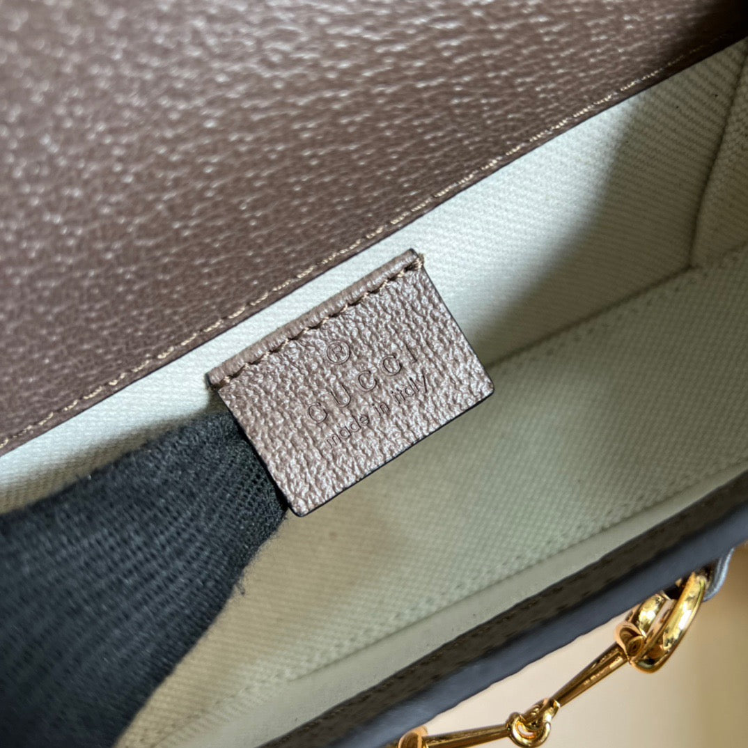 gg Horsebit 1955 Mini Bag Brown For Women, Women’s Bags 7.1in/18cm gg 