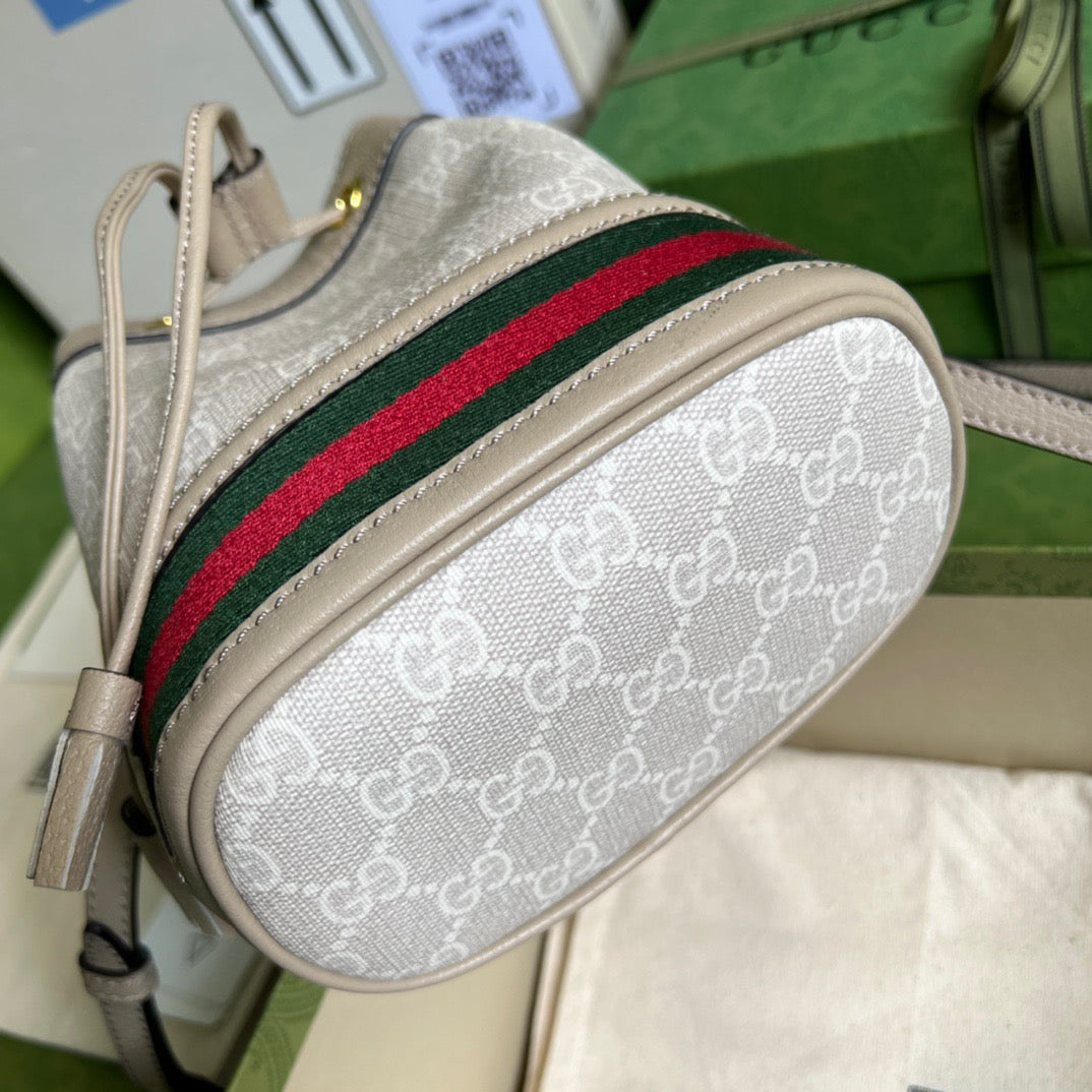 gg Ophidia Mini gg Bucket Bag White For Women, Women’s Bags 7.5in/19cm gg