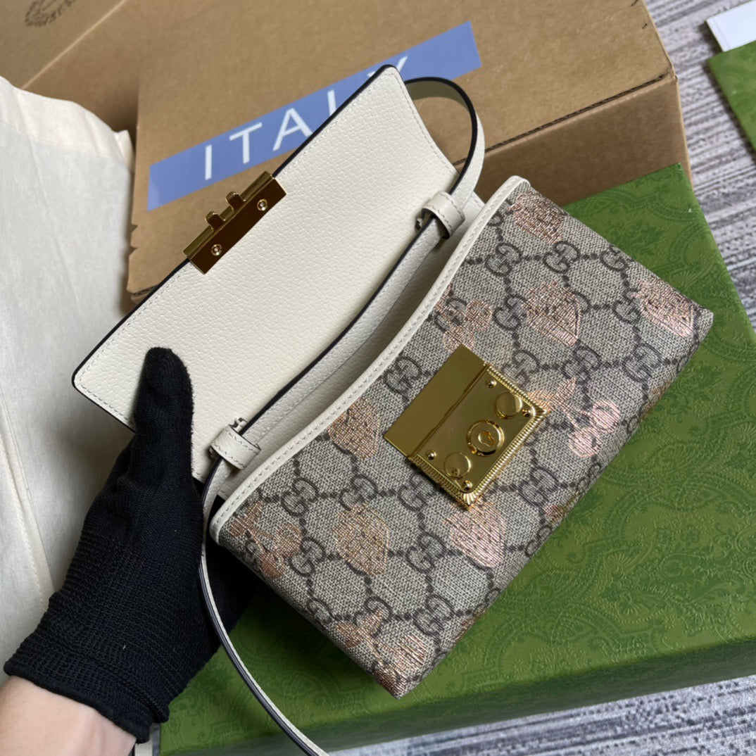 gg Padlock Mini Bag Beige For Women, Women’s Bags 7in/18cm gg
