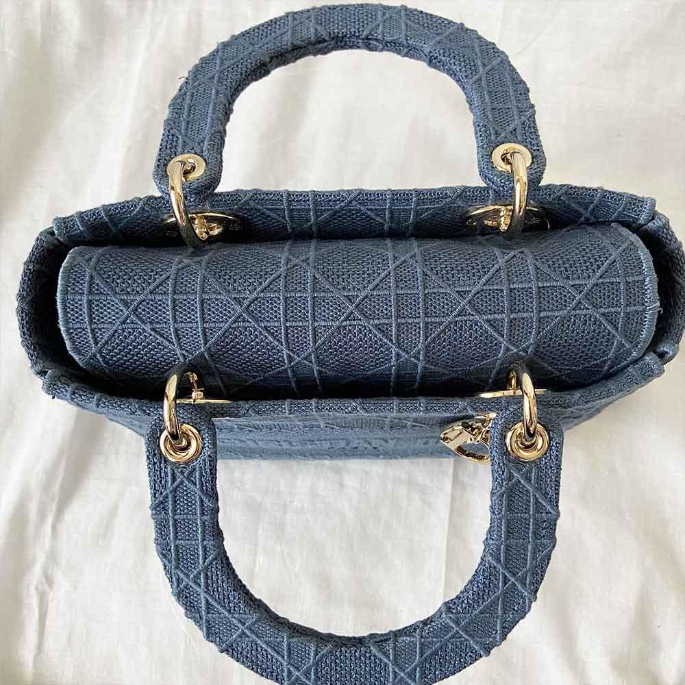 Dior D-Lite Embroidered Cannage Medium Bag