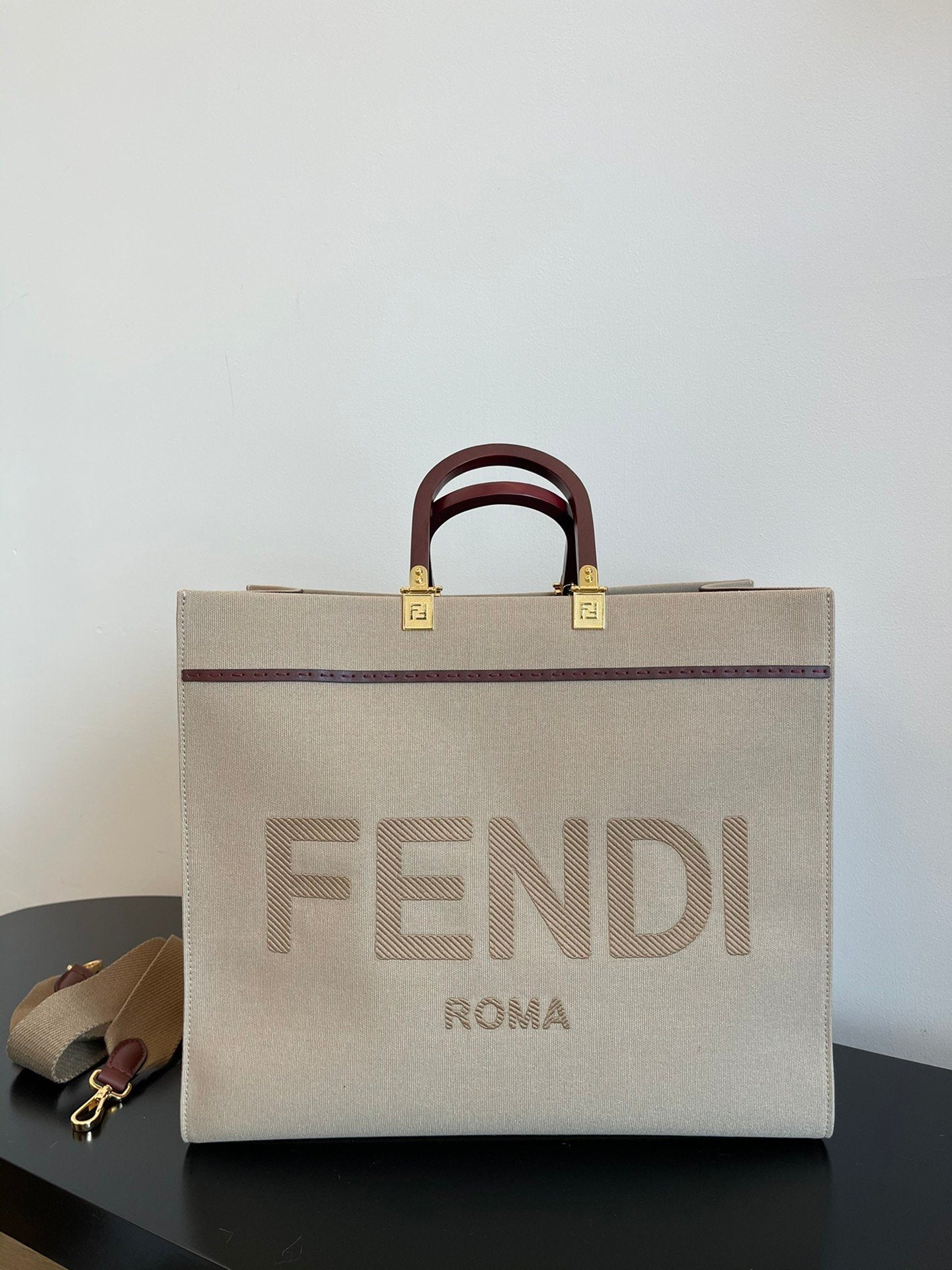 FI Sunshine Large Tote Bag Beige For Women, Handbags, Shoulder Bags 15.7in/40cm FF 8BH372