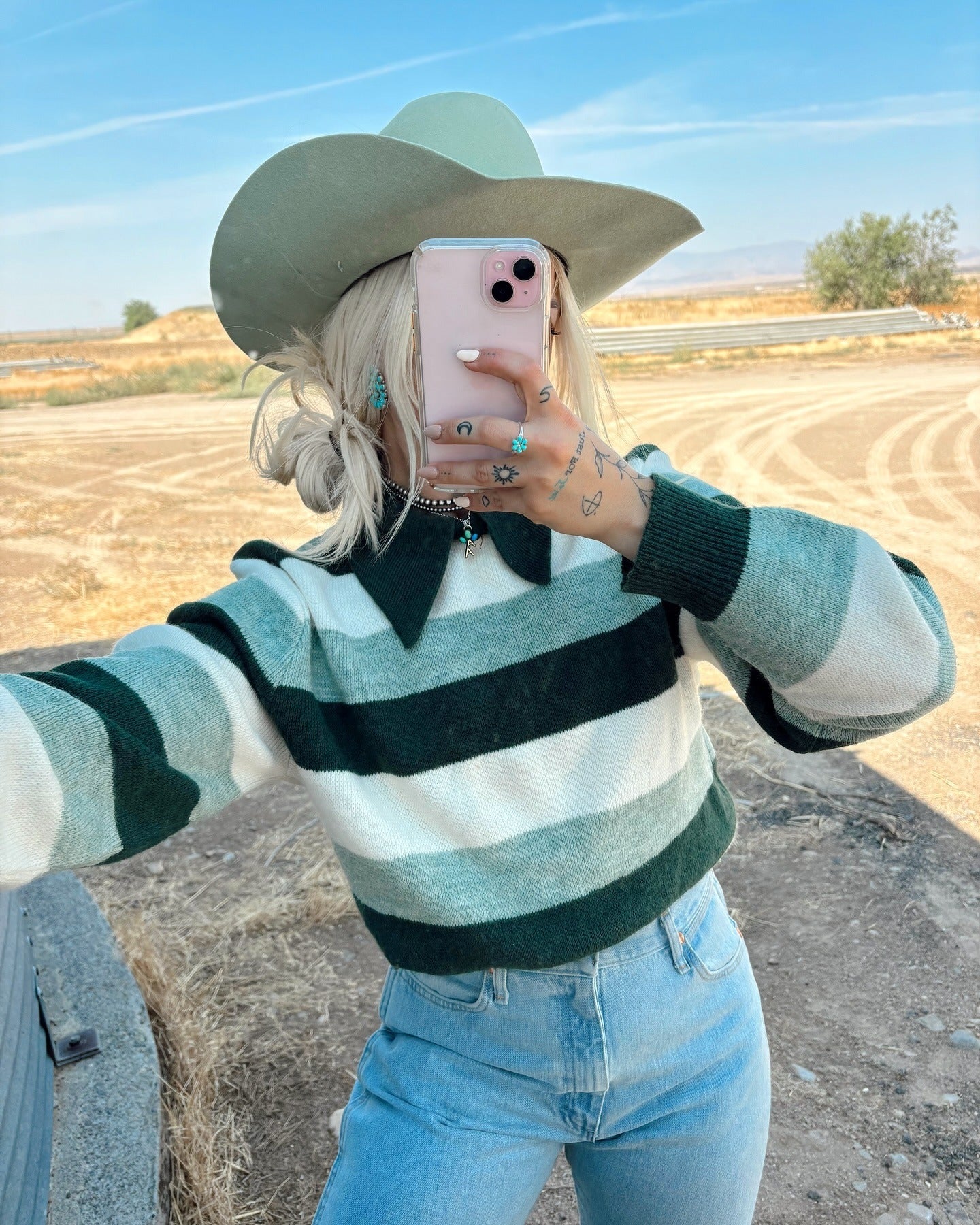 Vintage stripe Pattern Multicolor Sweater