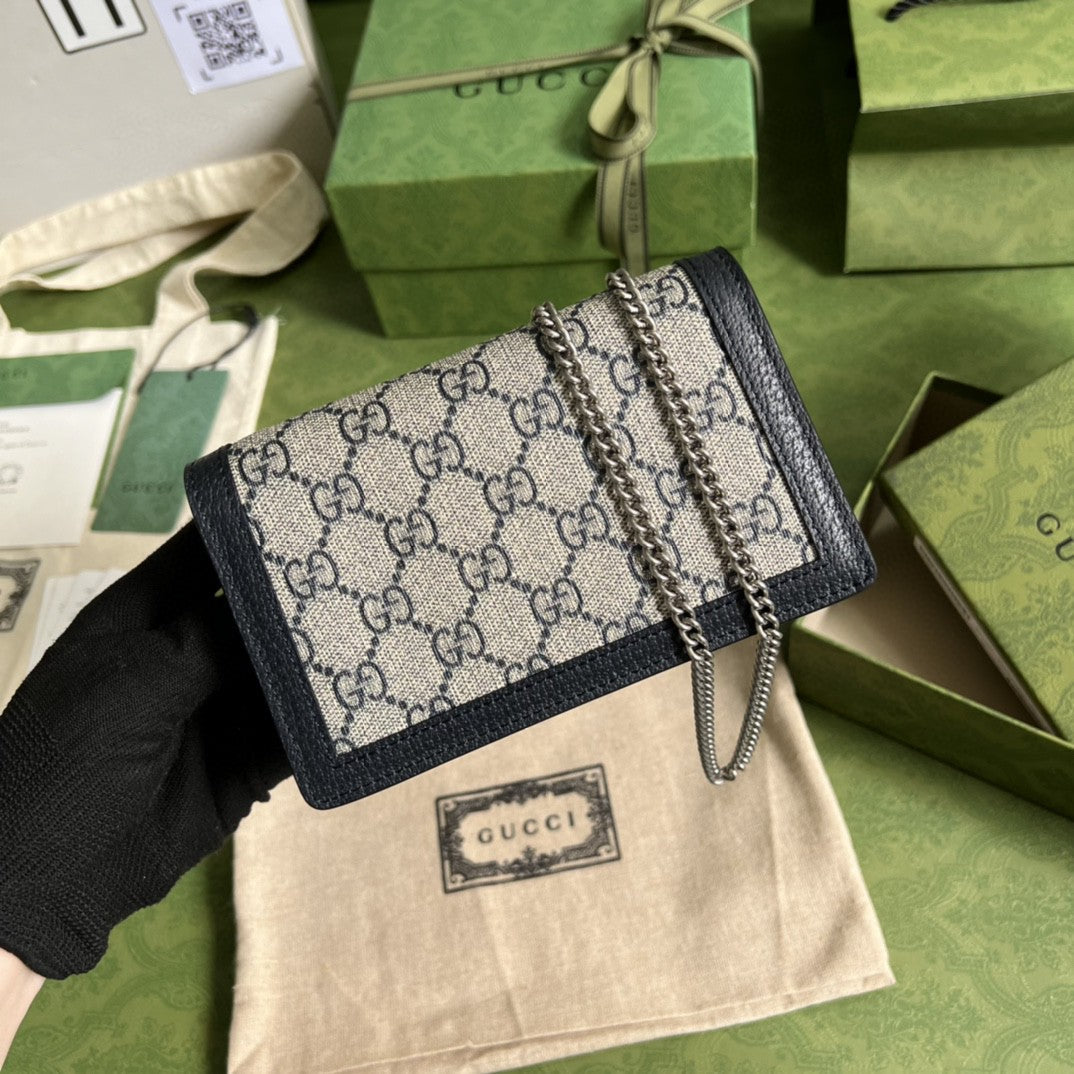Dionysus gg Super Mini Bag Beige And Blue gg Supreme Canvas For Women 6.5in/17cm 476432