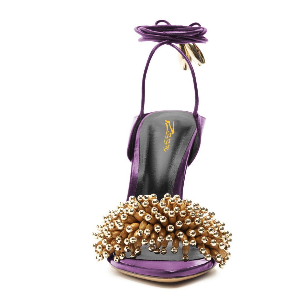 Ankle Strap Stiletto High Heel Purple Dress Sandals for Women
