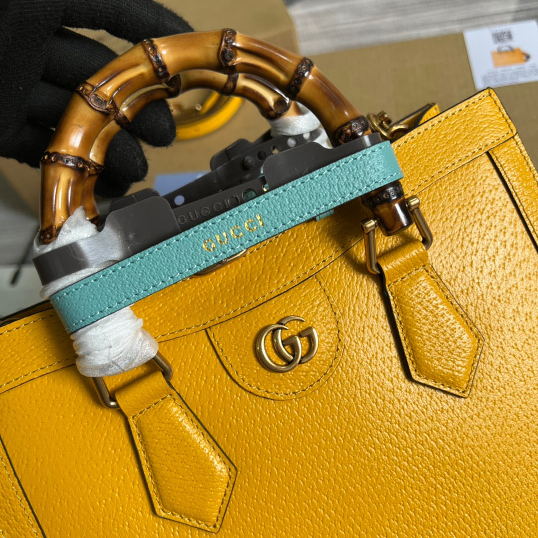 gg Diana Small Tote Bag Yellow For Women, Women’s Bags 11in/27cm gg 