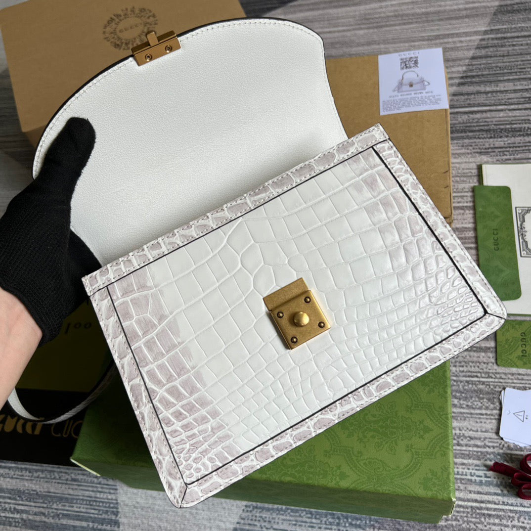 gg Ophidia Small gg Top Handle Bag White For Women, Women’s Bags 9.8in/25cm gg