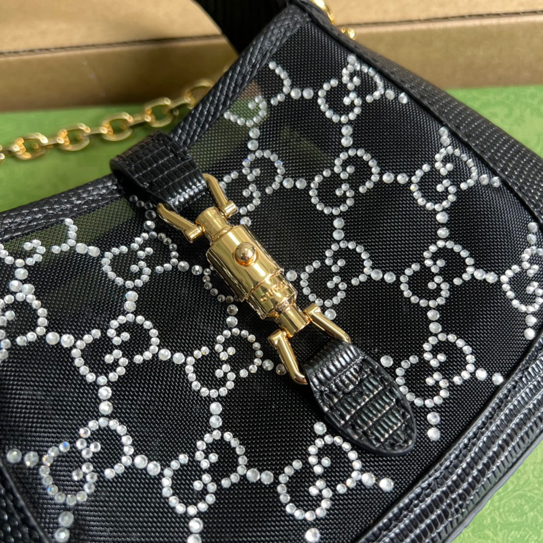 gg Jackie 1961 Mini Shoulder Bag Black For Women, Women’s Bags 7.5in/19cm gg