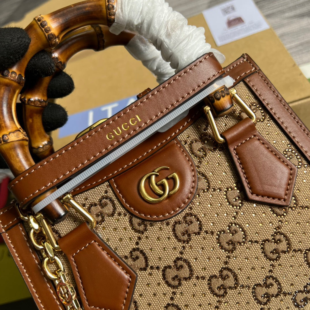 gg Diana Mini Tote Bag Beige For Women, Women’s Bags 7.9in/20cm gg