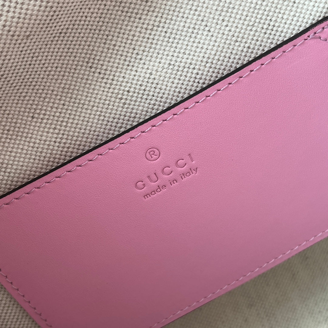 gg Bamboo Small Backpack Pink For Women, Women’s Bags 8.6in/22cm gg 702101 UZY0T 5814