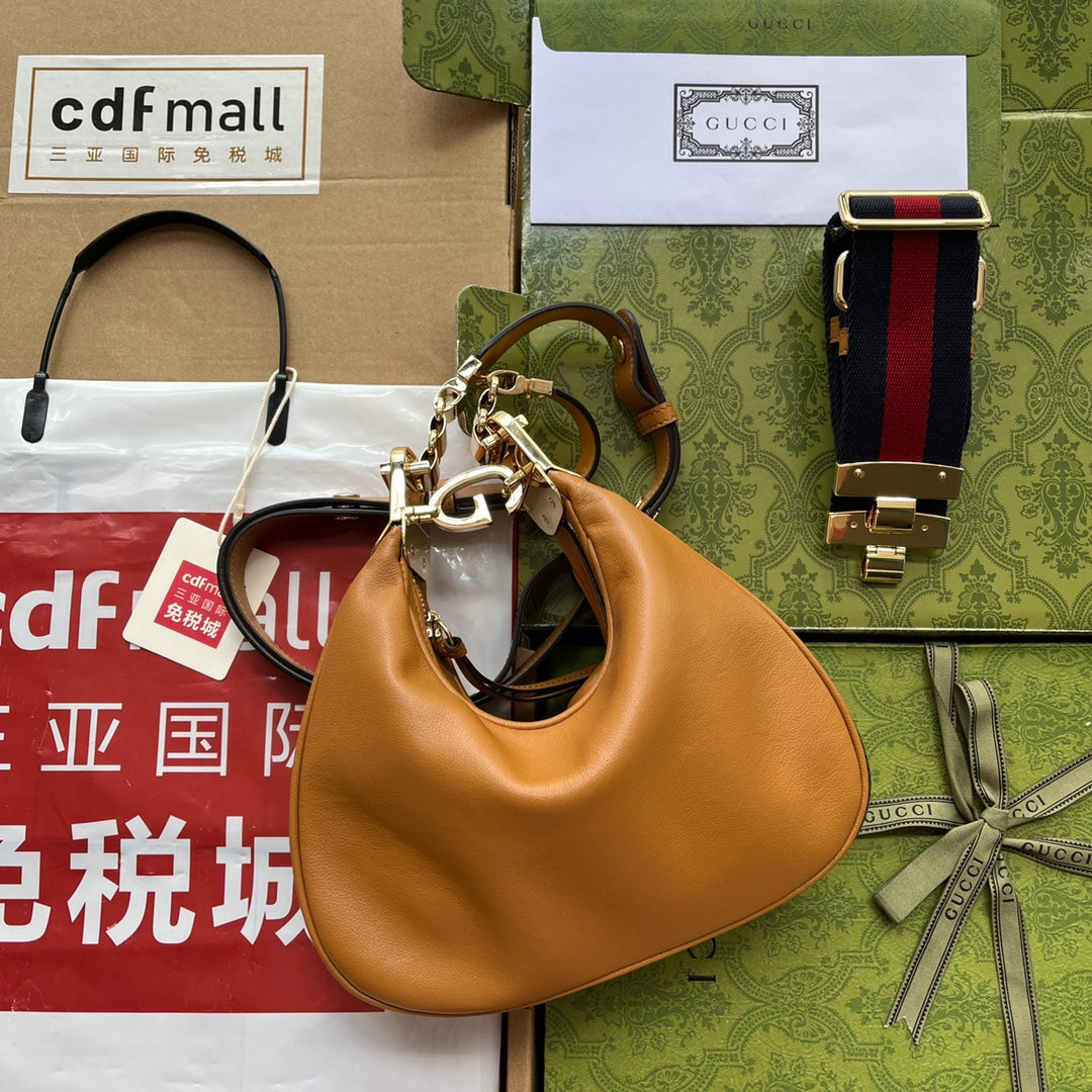 gg Atache Small Shoulder Bag Brown For Women, Women’s Bags 9in/23cm gg
