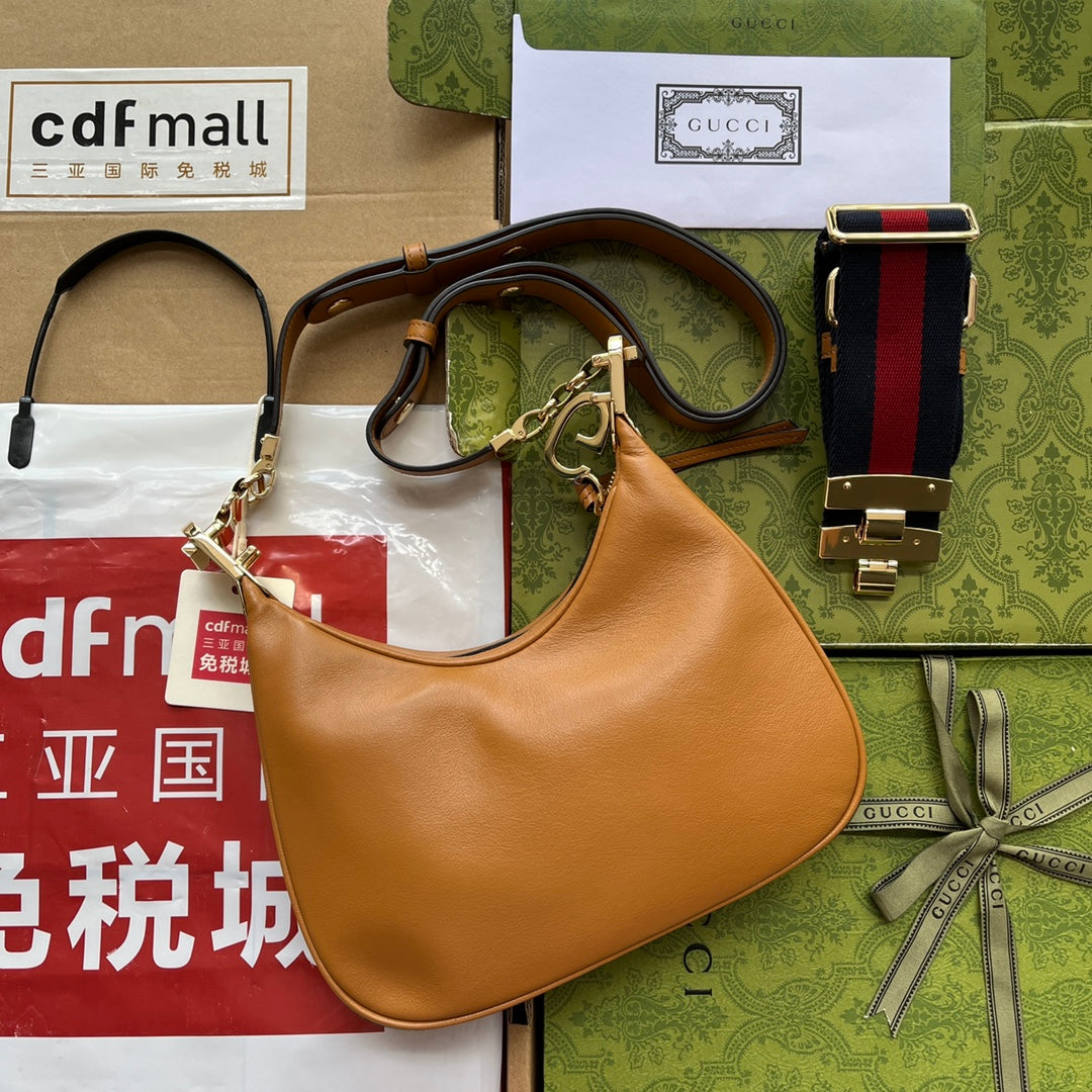 gg Atache Small Shoulder Bag Brown For Women, Women’s Bags 9in/23cm gg