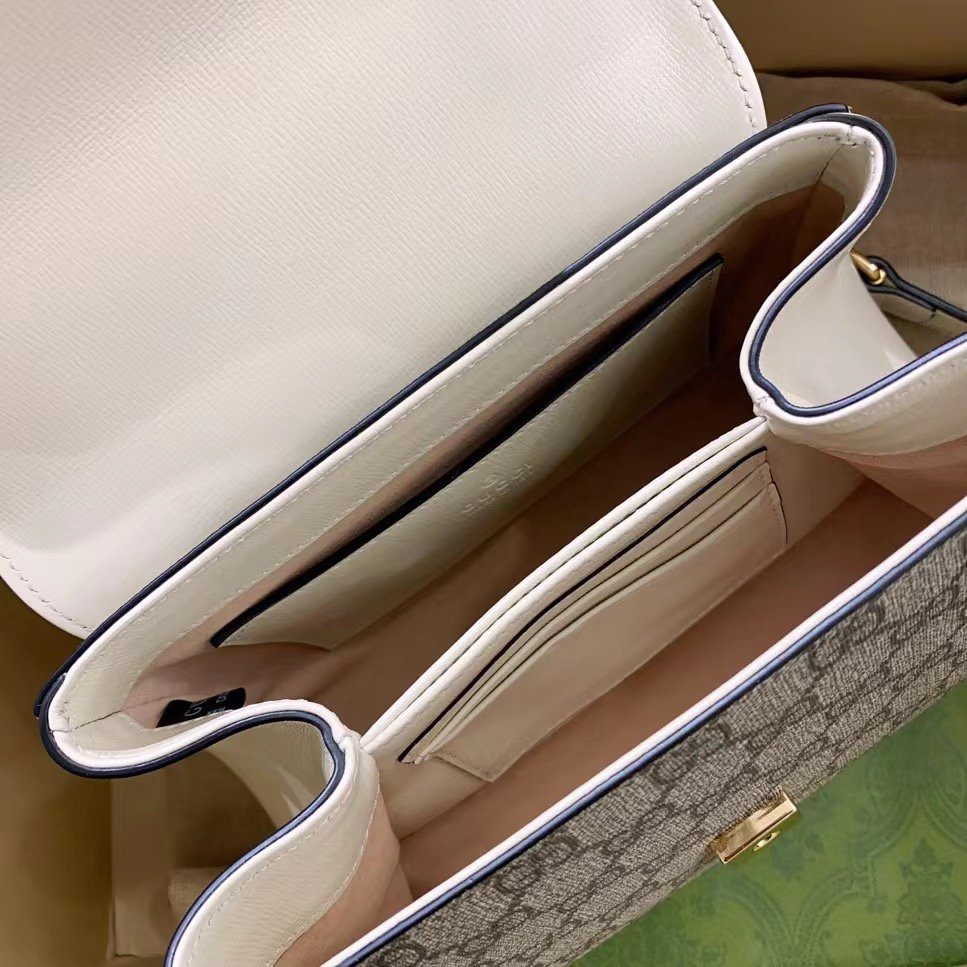 gg Horsebit 1955 Mini Bag White For Women, Women’s Bags 8.7in/22cm gg 703848 92TCK 9761