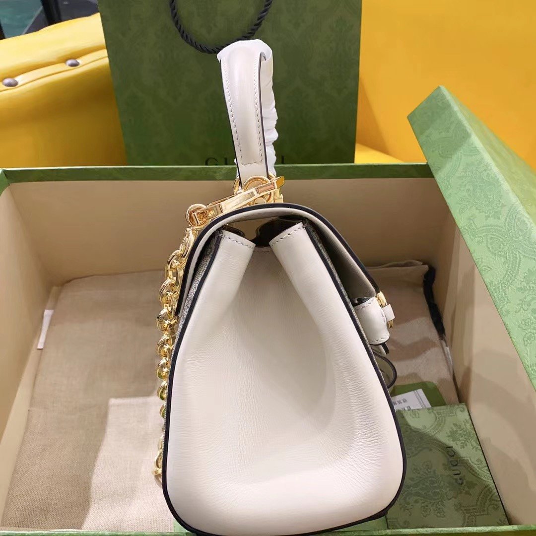 gg Horsebit 1955 Mini Bag White For Women, Women’s Bags 8.7in/22cm gg 703848 92TCK 9761