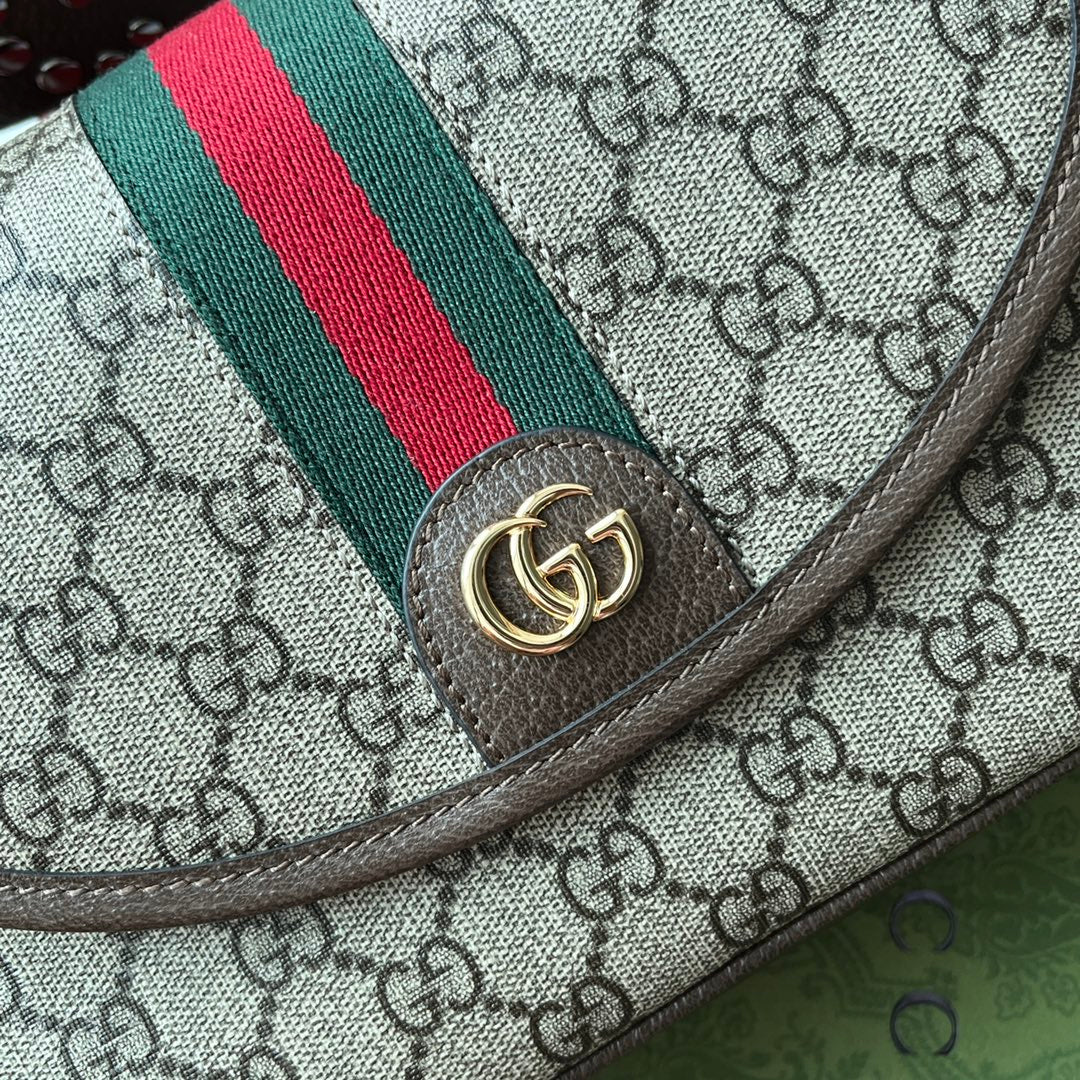 gg Ophidia gg Small Shoulder Bag Beige And Brown For Women, Women’s Bags 9.1in/23cm gg