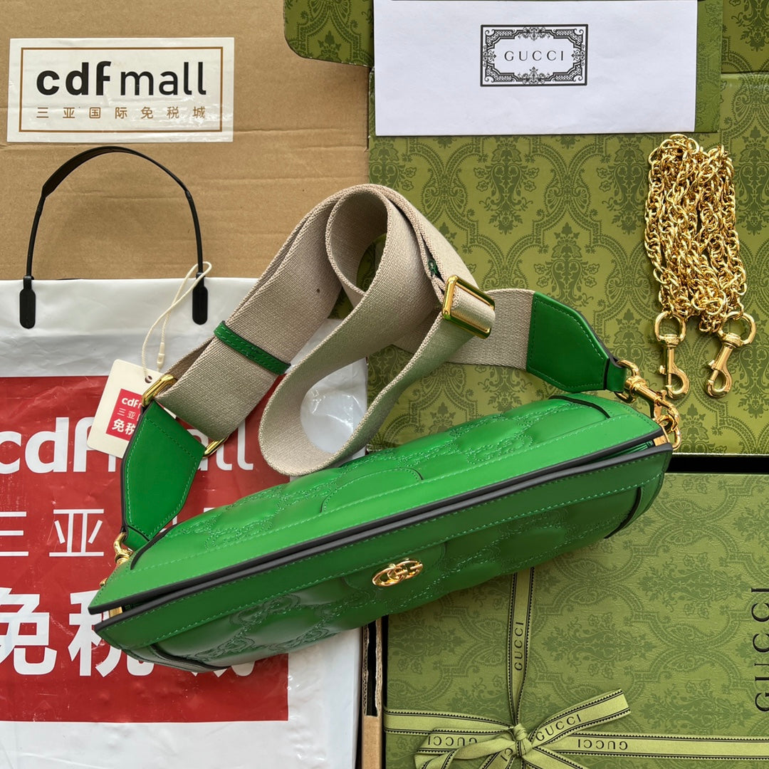 gg Matelassé Small Bag Green For Women, Women’s Bags 10.2in/26cm gg