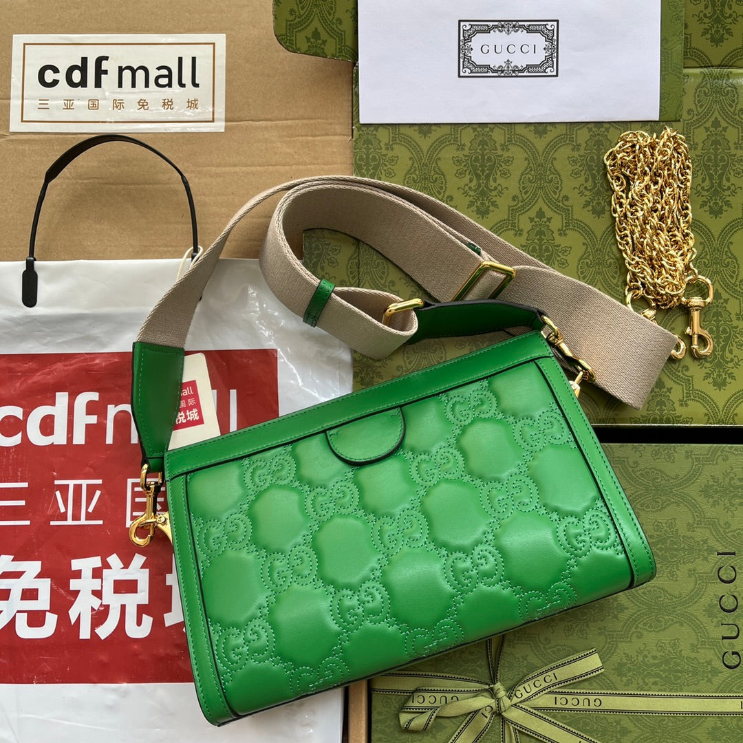 gg Matelassé Small Bag Green For Women, Women’s Bags 10.2in/26cm gg