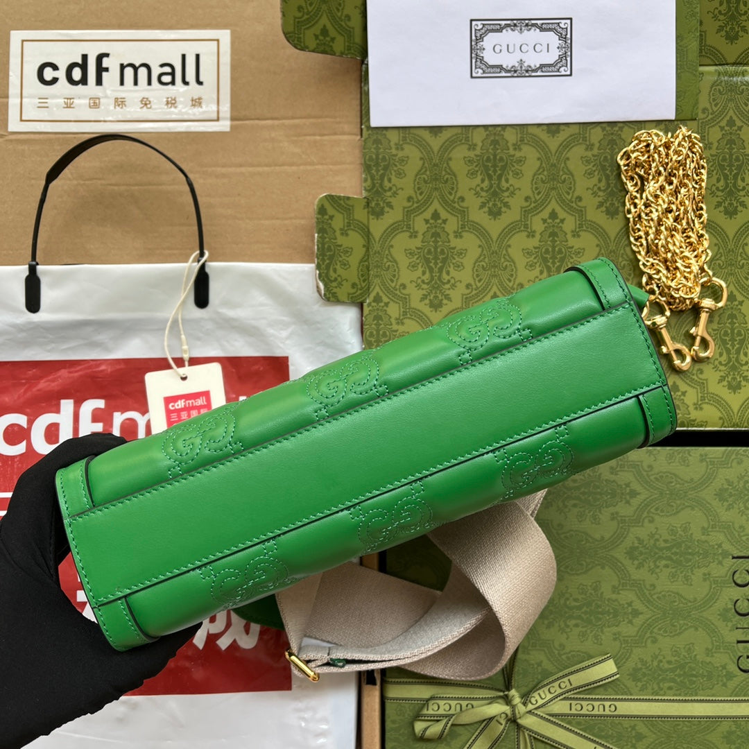 gg Matelassé Small Bag Green For Women, Women’s Bags 10.2in/26cm gg