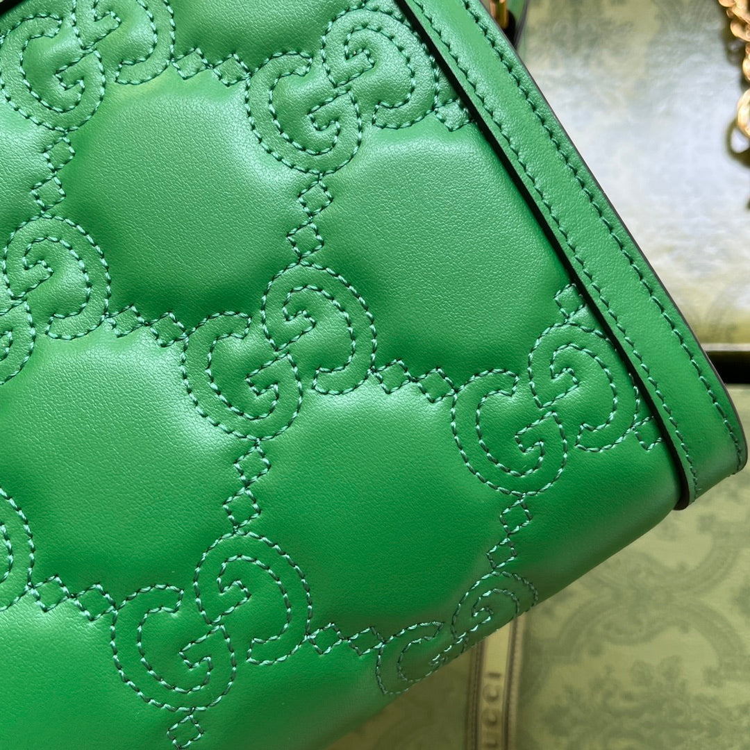 gg Matelassé Small Bag Green For Women, Women’s Bags 10.2in/26cm gg
