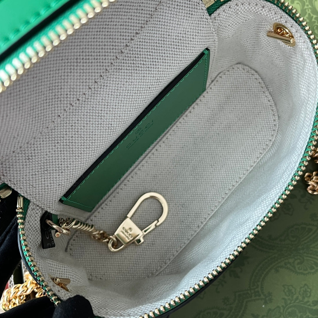 gg Quilted gg Mini Handbag Green For Women, Women’s Bags 6.3in/16cm gg 723770 UM8IG 3219