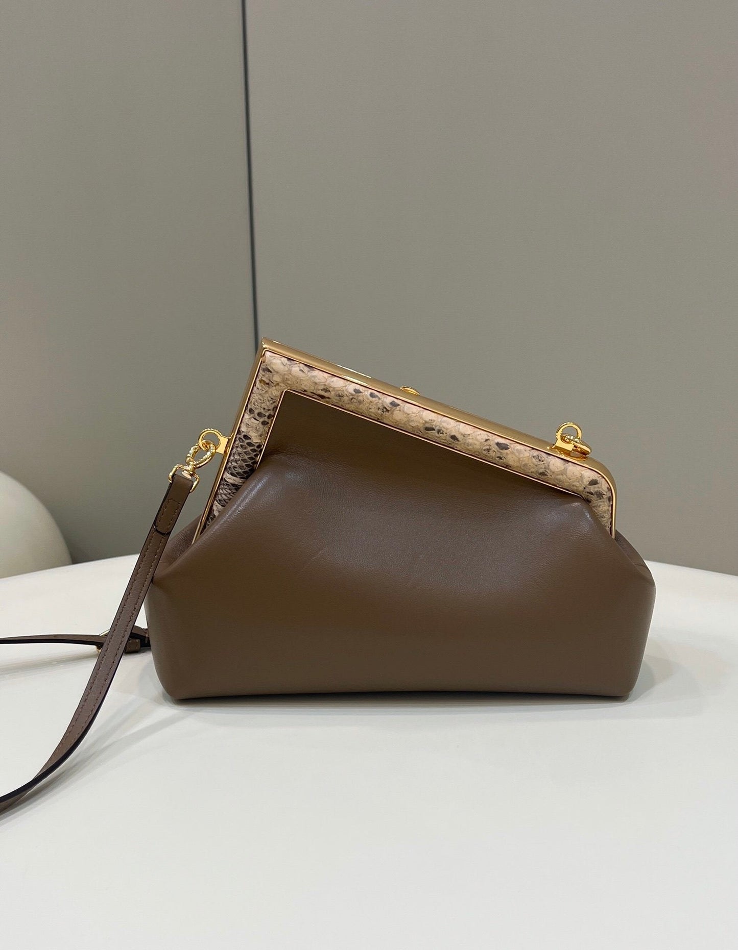 FI First Small Dark Brown For Women, HandBags, Shoulder And Crossbody Bags 10.2in/26cm FF 8BP129