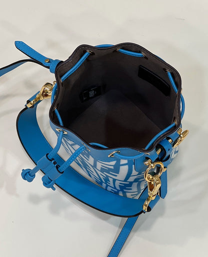 FI Mon Tresor Bag Blue For Women, Handbags, Shoulder And Crossbody Bags 7.1in/18cm FF 8BS010