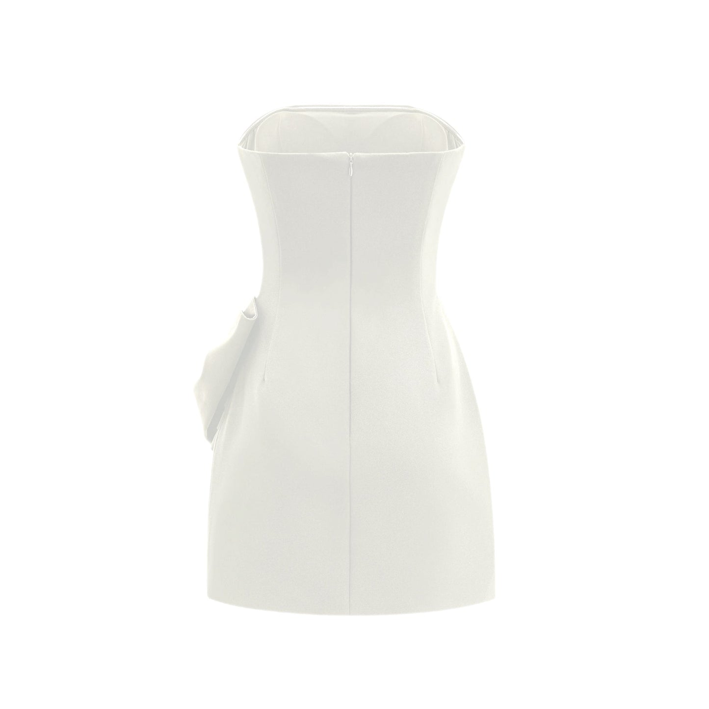 Lanetta bowknot asymmetrical dress