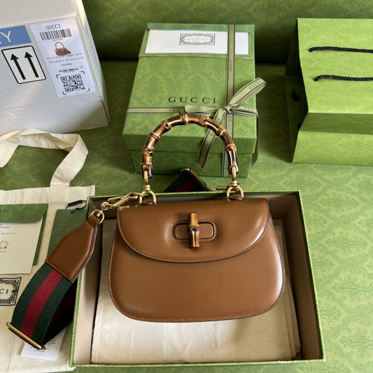 gg Bamboo 1947 Small Top Handle Bag Cuir  For Women 8,3in/21cm 675797 10ODT 2579