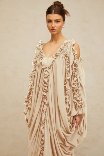 Aglaé ruffled-trim tulle maxi dress