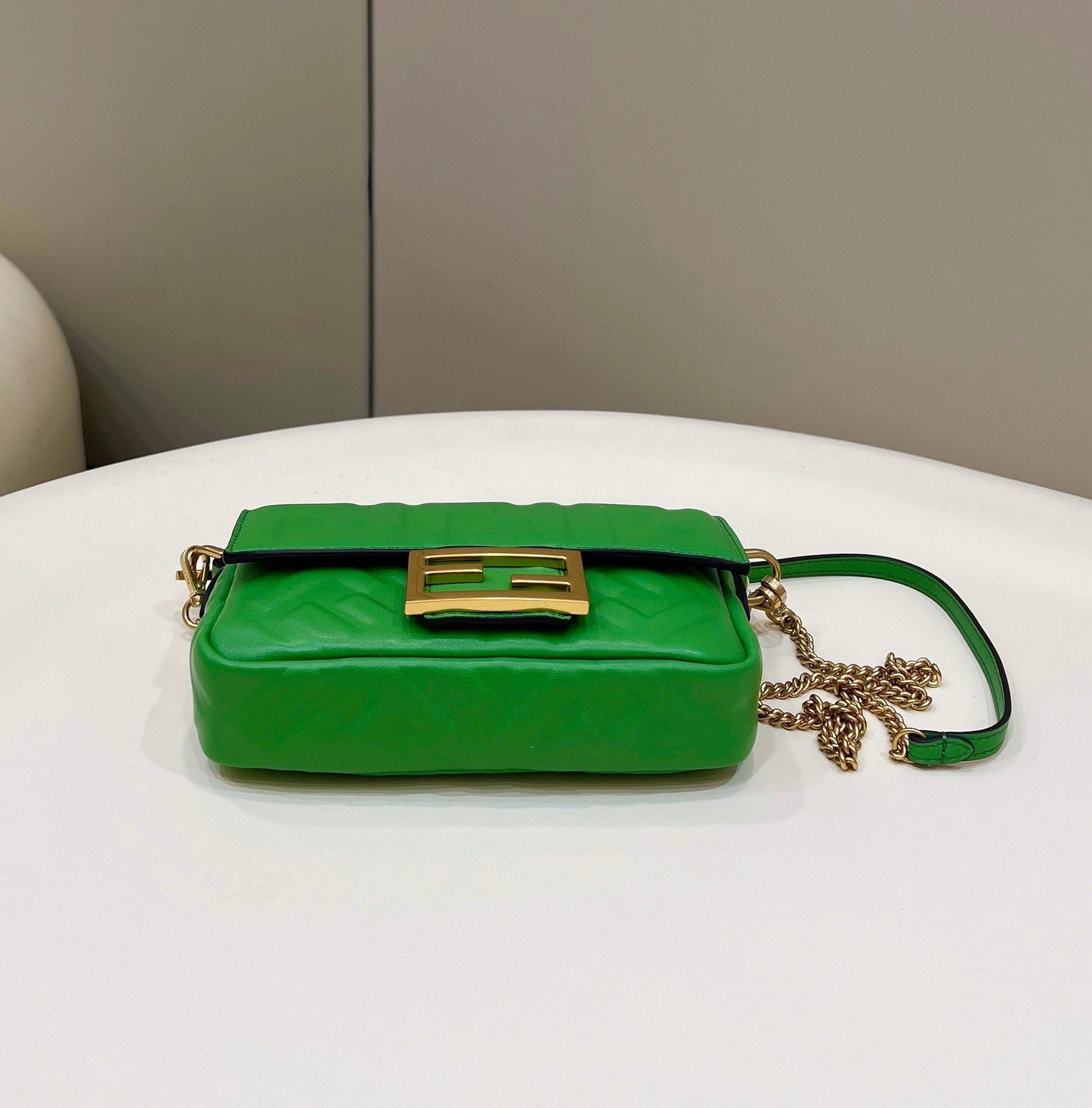 FI Baguette Green For Women, Handbags, Shoulder And Crossbody Bags 7.5in/19cm FF 8BS017