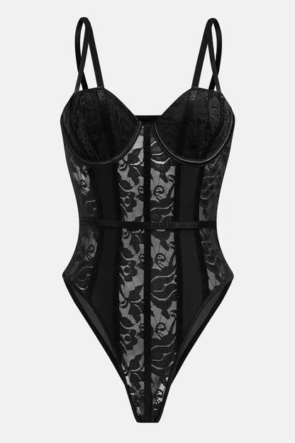 Backless Shaping Bodysuit with Boning and Spaghetti Straps